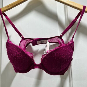 Victoria’ s Secret Lace Push-Up Bra in Lace and Velvet details